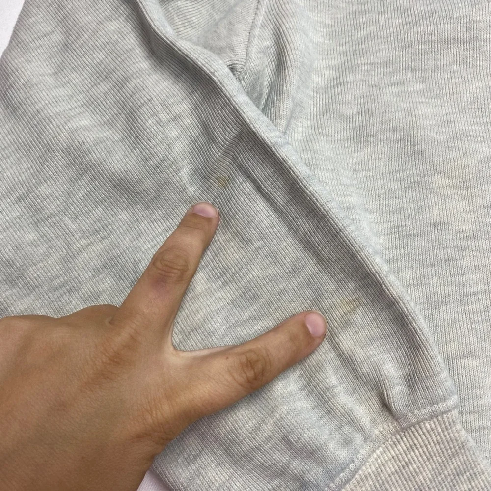 US Polo Assn Mens Quarter Zip Pullover Sweater Heather Gray XL Ribbed Knit
